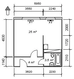 1-Zimmerwohnung im Grünen — photo 1